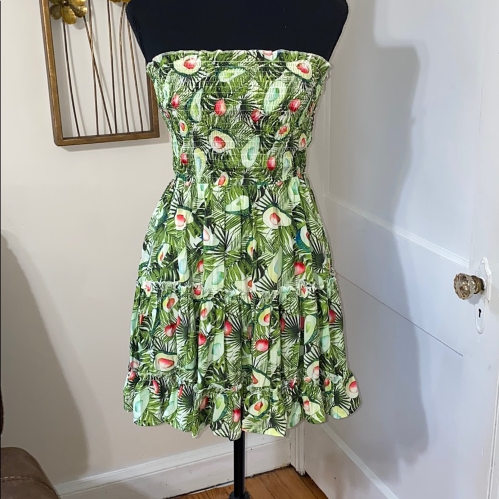 Gorgeous mini avacado green sun dress size S